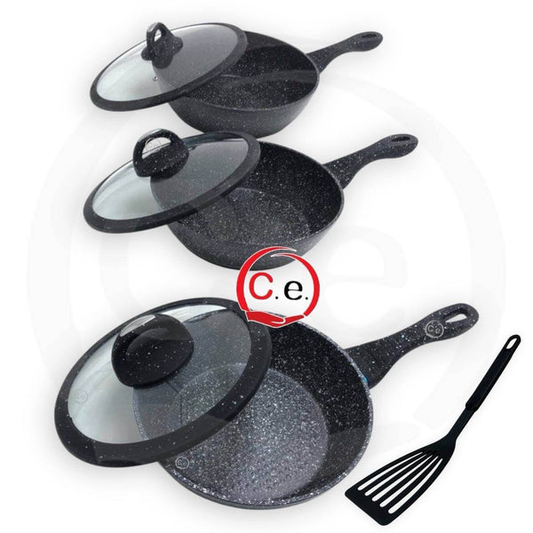 Tris padelle Bavaria Tipo ALTO in pietra lavica - 3 Colori